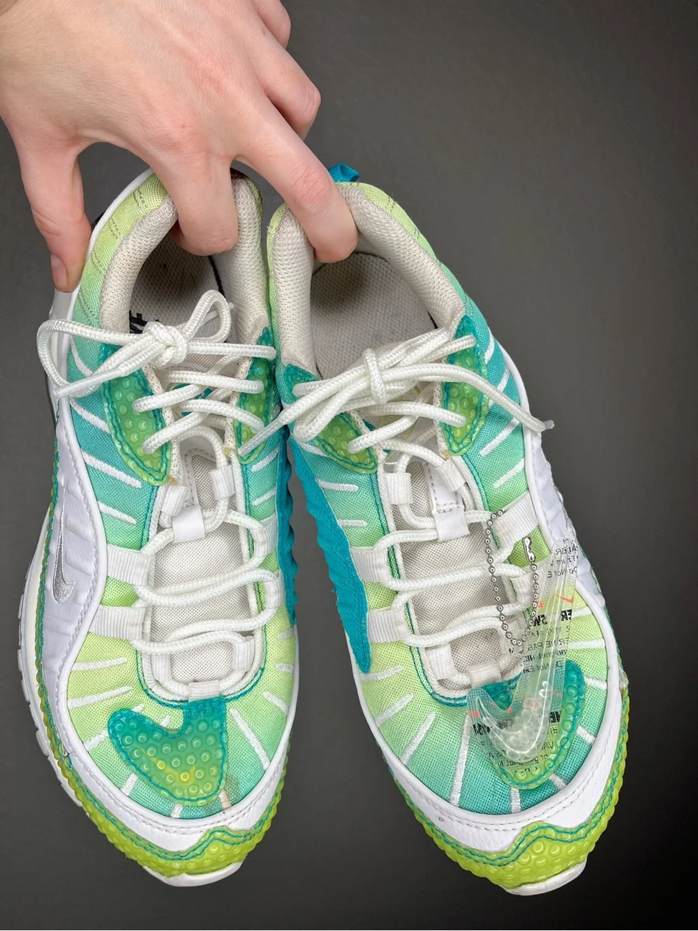 Nike Air Max 98 SE Bubble Pack Aqua Green White Shoes CI7379-300 Womens Size 7.5